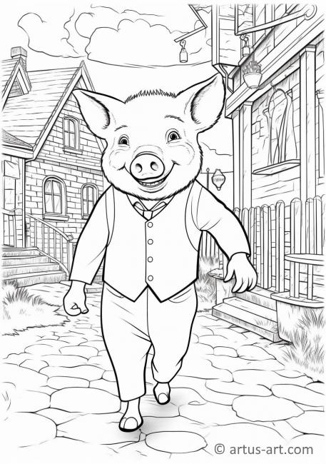 Schwein Malvorlage für Kinder